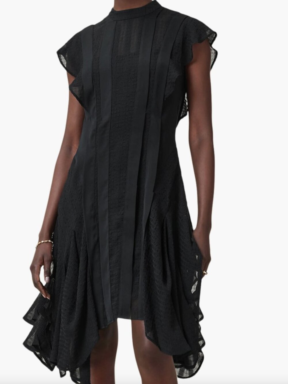 ALLSAINTS Fleur Texture Dress Black
